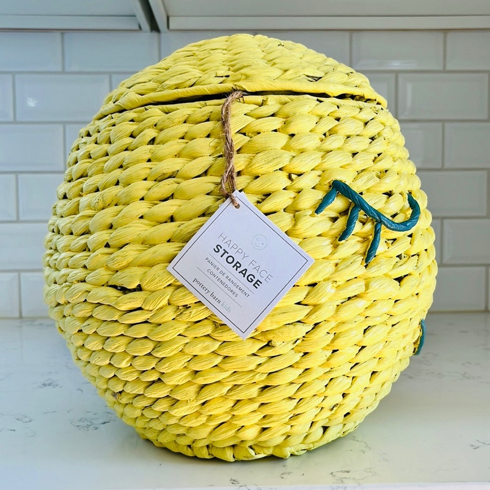 Pottery Barn Kids Happy Face  Storage Basket - Picture 7 of 15